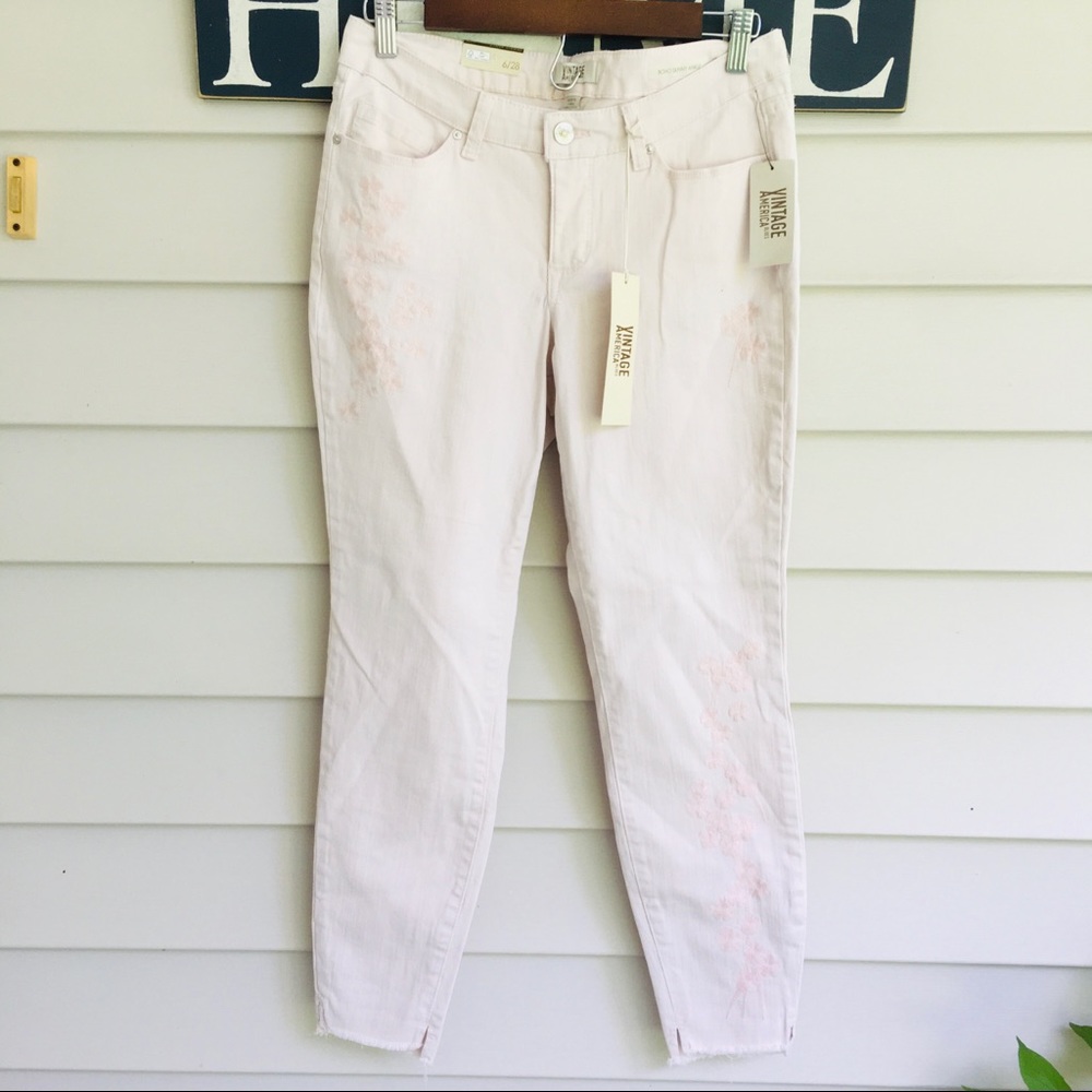 NWT Vintage American blues boho skinny ankle jean